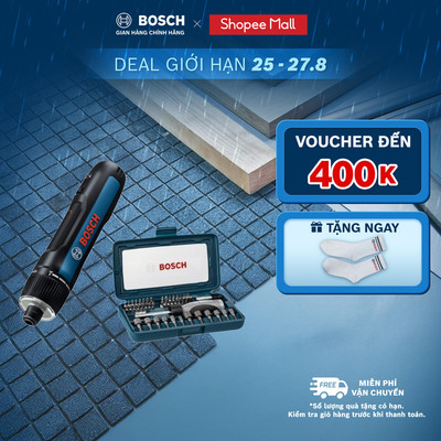 Máy vặn vít pin Bosch Go 3 (SOLO) + Tặng kèm 1 Bộ vặn vít đa năng 46 món