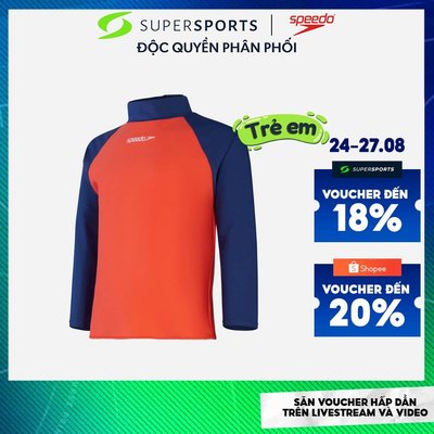 Áo Bơi Chống Nắng Bé Trai Speedo Unisex Essentials - Cam - 8-00323715493