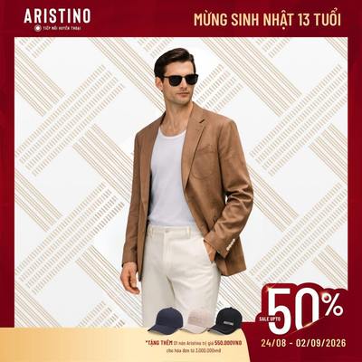 Áo thun nam ARISTINO chất liệu 100% cotton thấm hút cực tốt sang trọng AC22