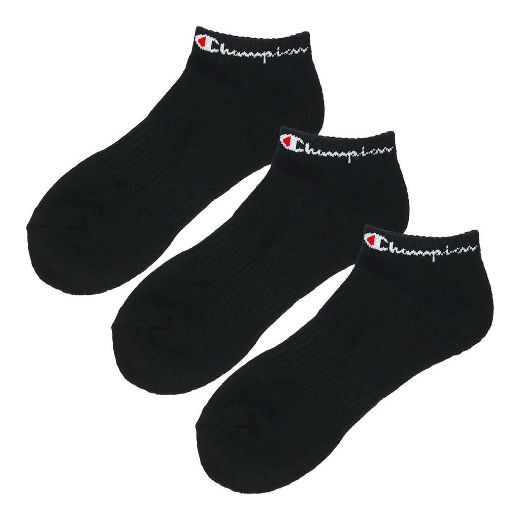 Champion Script Logo Men's & Women's Sneaker Socks - 3-Pair Set with Arch Support and Odor-Resistant