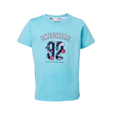 Áo Thun Tay Ngắn Trẻ Em Skechers Basketball Short Sleeve Tee-SL324K342-LB01 Online Sale