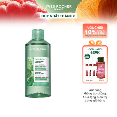 Nước tẩy trang cho da dầu Yves Rocher Pure Menthe Micellar water 400ml