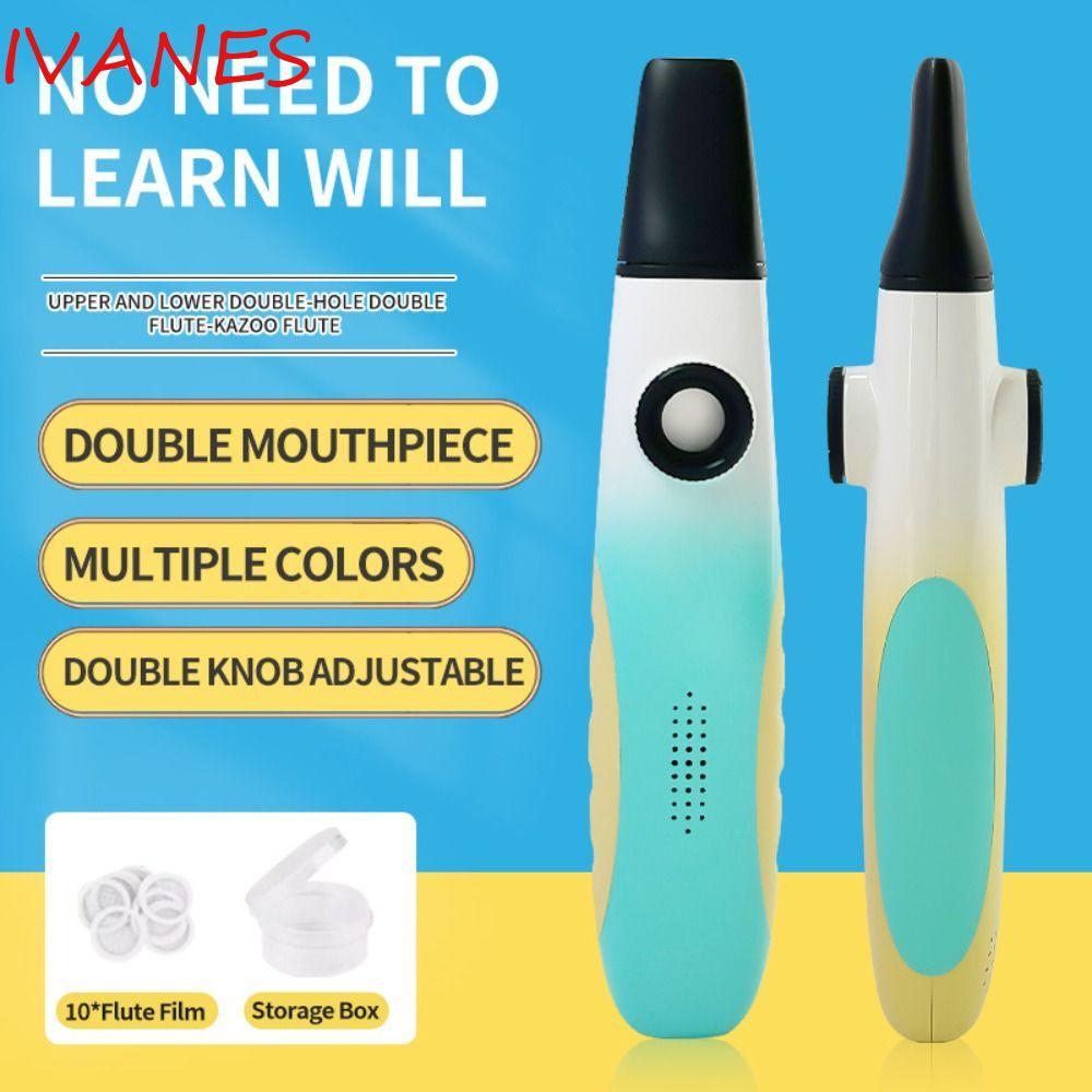 Nhạc cụ Kazoo IVANES, Kazoo hai lỗ sáng tạo nhiều màu sắc, Harmonica miệng có thể tháo rời Tai nghe 