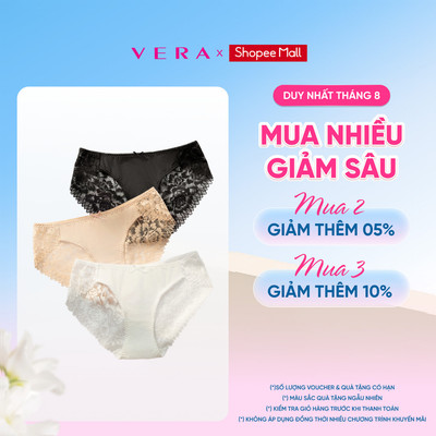 Quần lót bikini nữ Vera microfiber phối ren - V0720