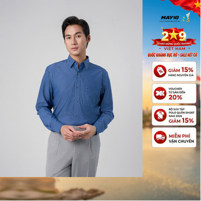 Áo Sơ mi nam dài tay May 10 form RegularFit mã 010124240ĐT AK494