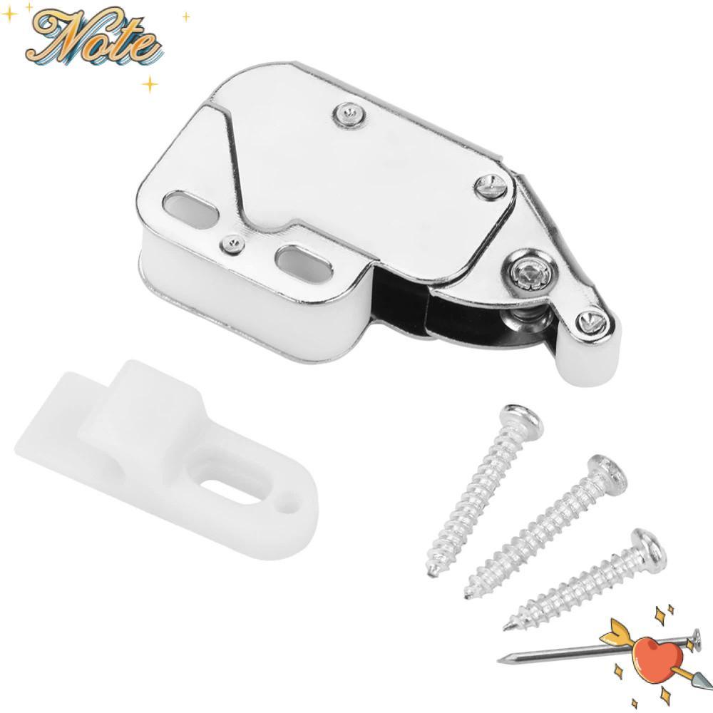NOTE1 4 Chiếc Tủ Cửa Bắt, Đầu Mini Đẩy Để Mở / Bấm Mở Cửa Tủ Chốt, Tự Khóa Lò Xo Tự Động Chụp Cảm Ứn