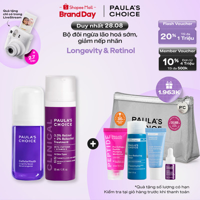 Bộ đôi ngừa lão hóa sớm & giảm nếp nhăn Longevity Serum & 0.3% Retinol Serum 2250-8015