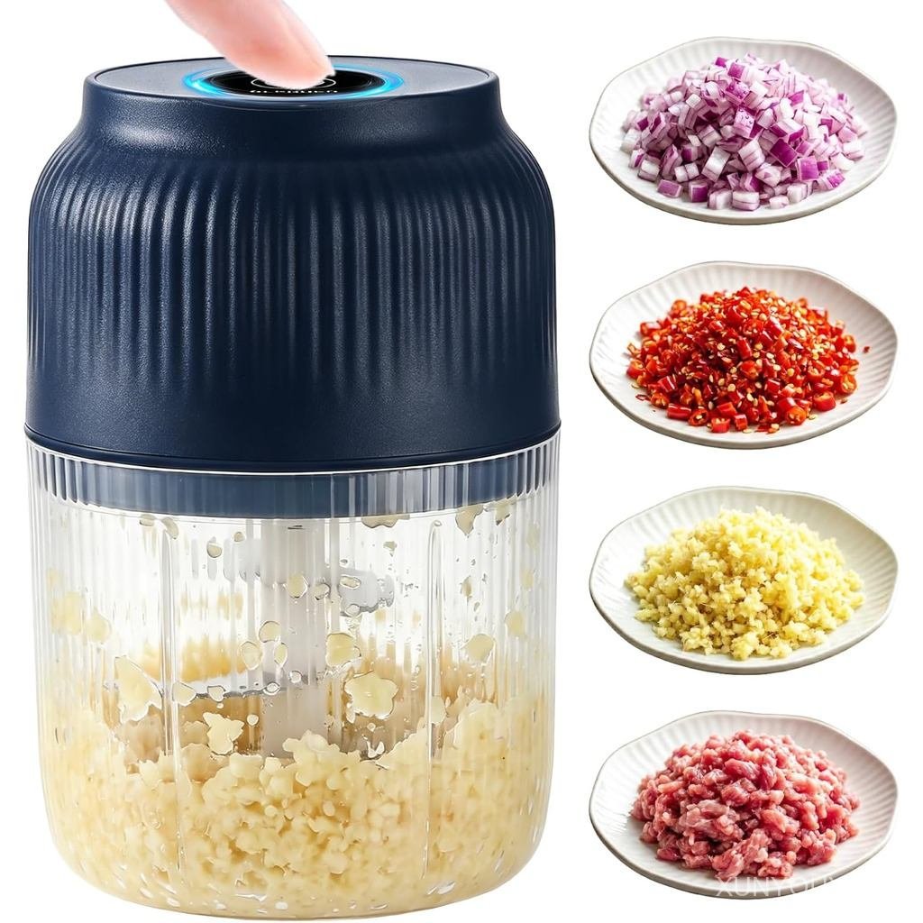 Electric Garlic Chopper, 2026 New Mini Food Processor & Food Chopper for Kitchen, Portable Cordless 