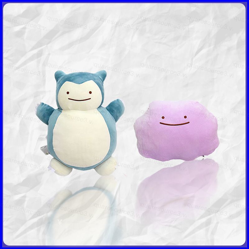 Pokemon Snorlax x Ditto Plushie Có Thể Đảo Ngược Sang Trọng Lật Đồ Chơi Nhồi Bông Đồng Hành Gối Búp 