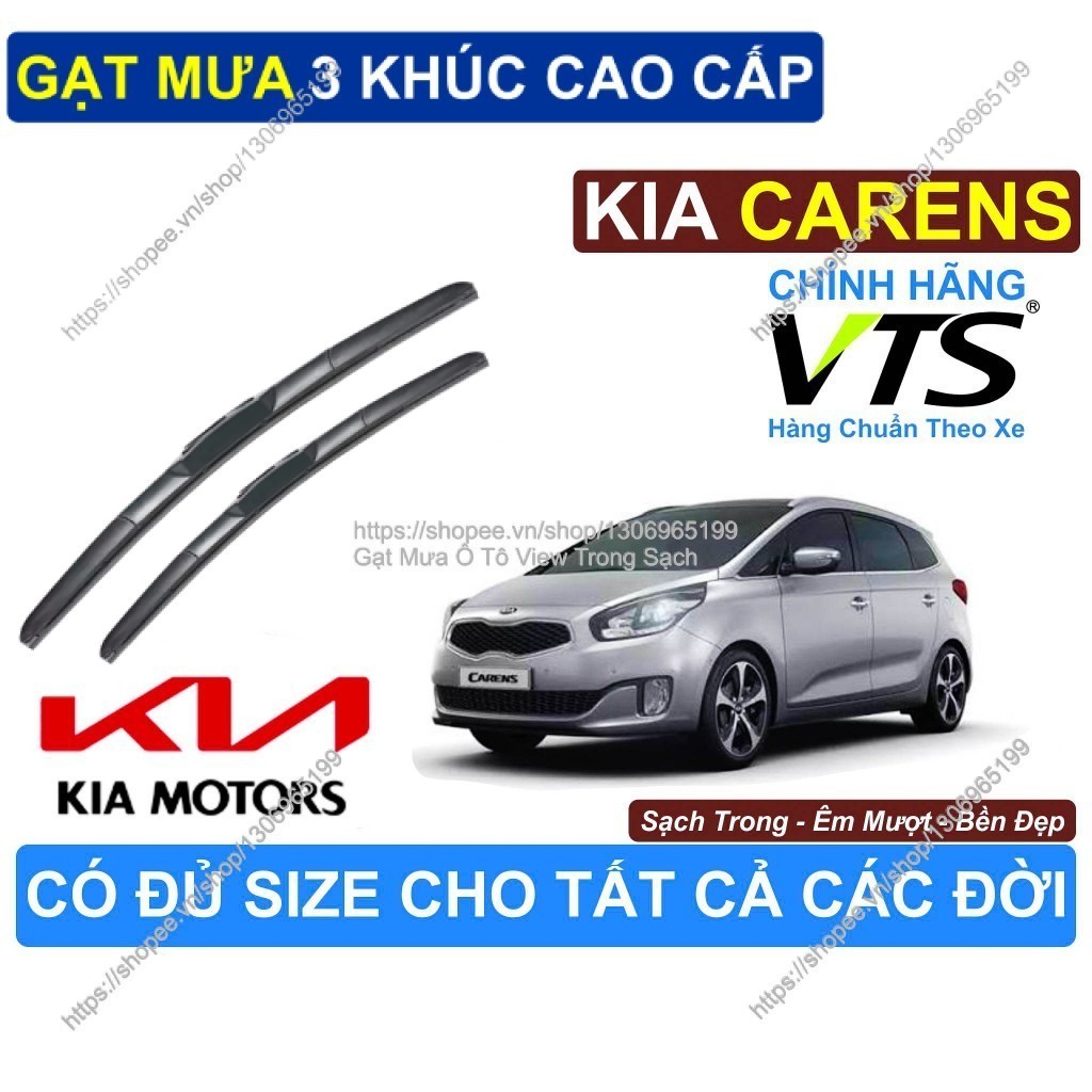 Gạt Mưa 3 Khúc Trong Sạch Kính Lái KIA CARENS, Cặp Gạt Mưa 3 Khúc Kính L.ái KIA CARENS,  KIA CARENS