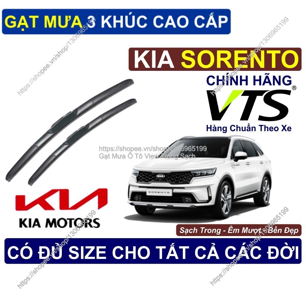 Gạt Mưa 3 Khúc Kính Lái KIA Sorento, Cặp Gạt Mưa 3 Khúc Kính Lái Cho Các Dòng Xe KIA Sorento,  KIA S