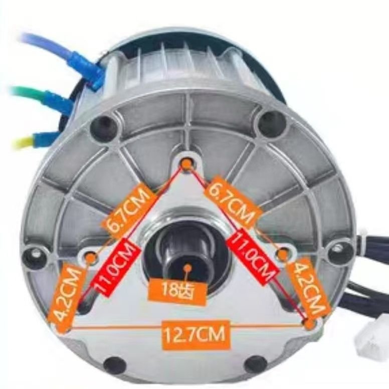Motor 5000W 3 lỗ 18 răng dây phẳng mới cho xe ba bốn bánh điện, mô-men xoắn lớn, bền bỉ, giao nhanh