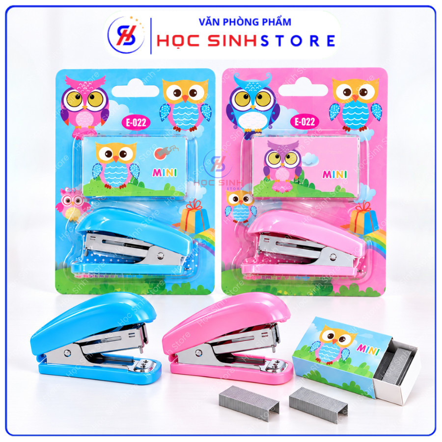 Bấm Kim Mini E-022 Tặng Kèm Vỉ Kim - Học Sinh Store