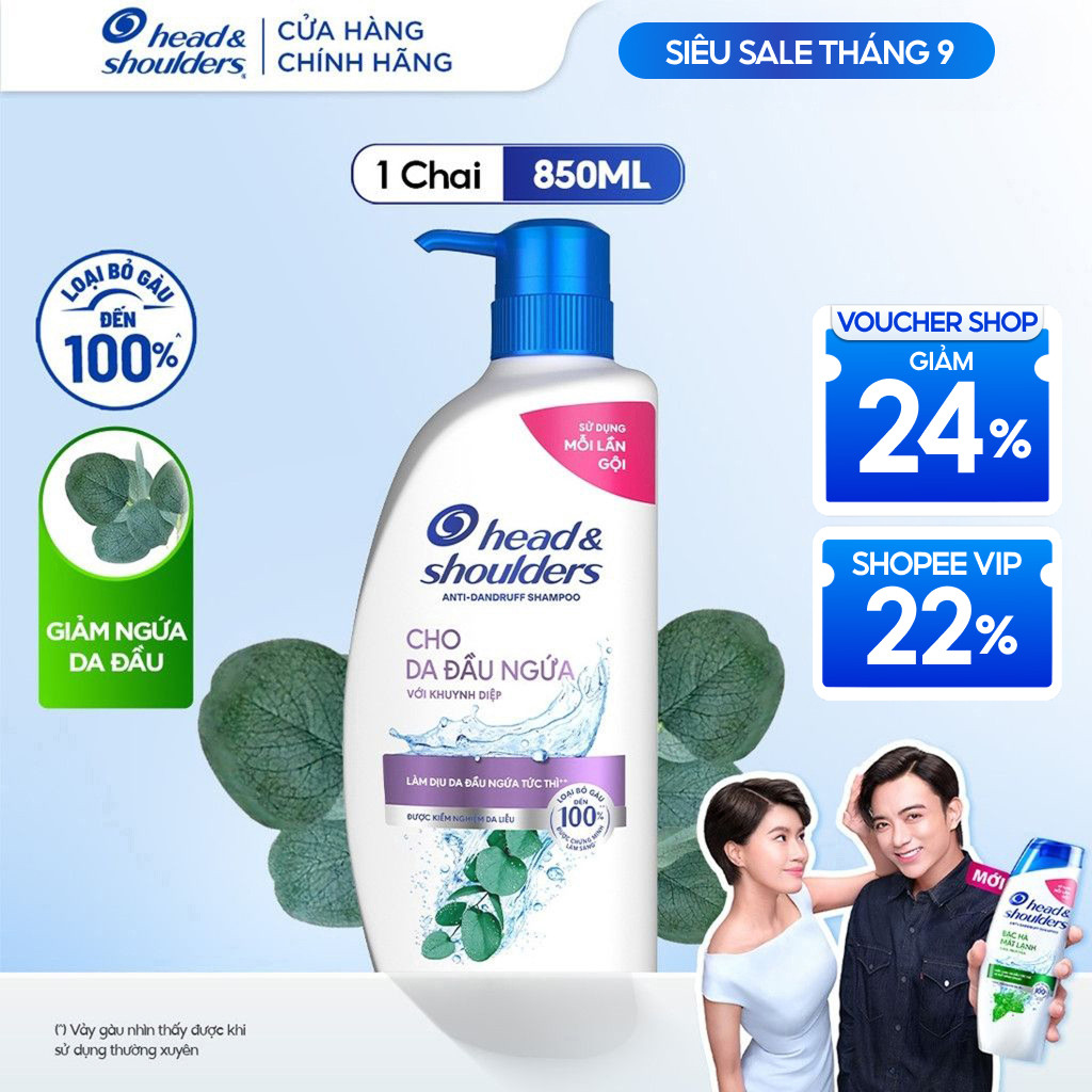 [HEAD & SHOULDERS .] Dầu Gội HEAD & SHOULDERS Giảm Ngứa Da Đầu Chai 850ML