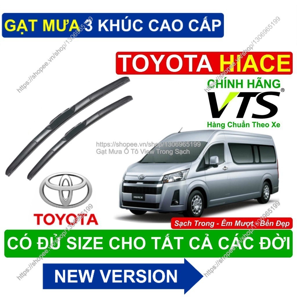 Gạt Mưa 3 Khúc Cao Cấp- Gạt Mưa Kính Lái Toyota Hiace- Cặp Gạt Mưa Kính Lái Toyota Hiace-  Toyota Hi