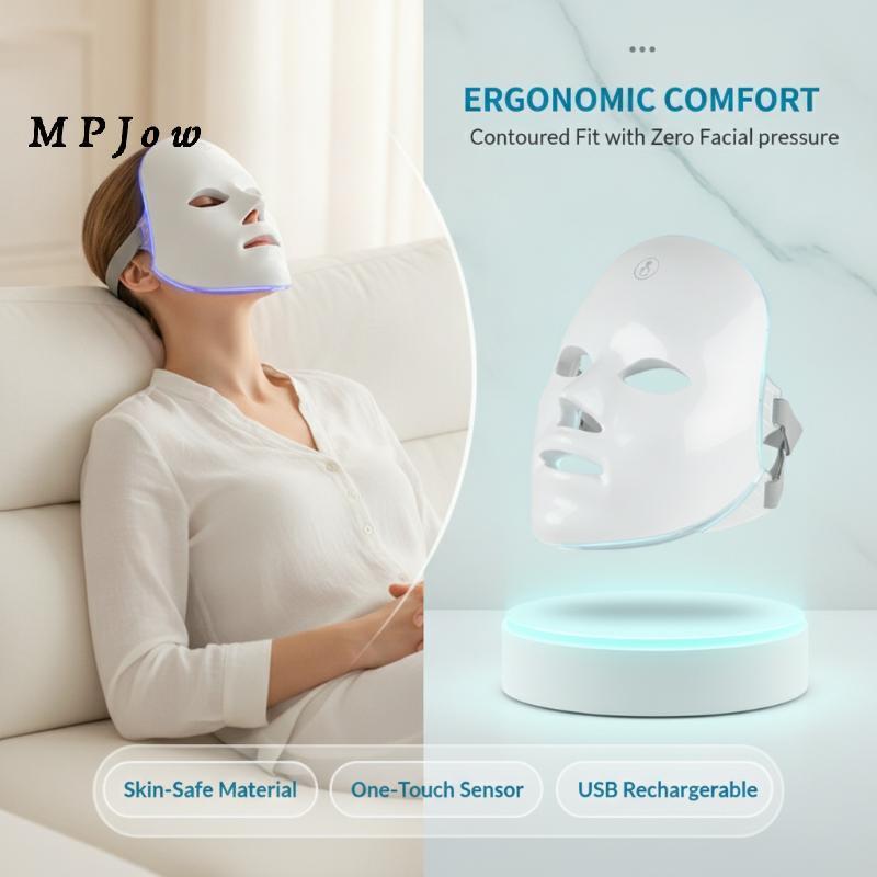 MPJow Photon LED Trị Liệu Mặt nạ 7 Màu Sắc Tại Nhà Thiết Bị Làm Đẹp Để Đổi Mới Da Điều Hỗ trợ giảm m