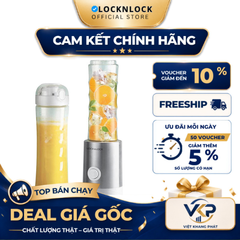 Máy xay sinh tố mini màu trắng Chính hãng LocknLock EJM241 - SHOP VKP