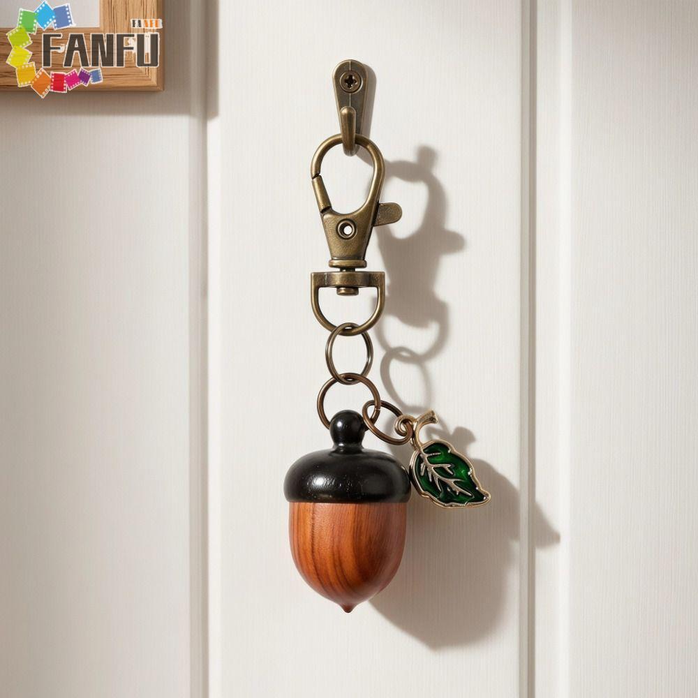 FANFUZOUZU Móc khóa Acorn, Móc khóa mở hạt dẻ xoắn nhẹ, Khóa hình chữ O di động Mô phỏng tròn Acorn 