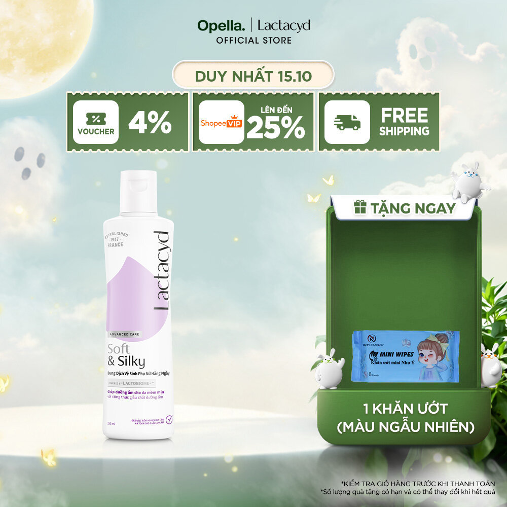 Dung Dịch Vệ Sinh Phụ nữ Lactacyd Soft & Silky Dưỡng Ẩm 250ml