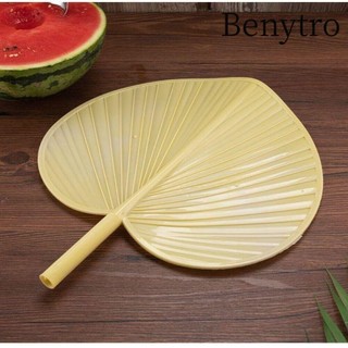 Quạt Bushel BENYTRO, Quạt lau lòng bàn tay bằng nhựa cổ điển, Quạt chống vỡ dày màu vàng nhân tạo
