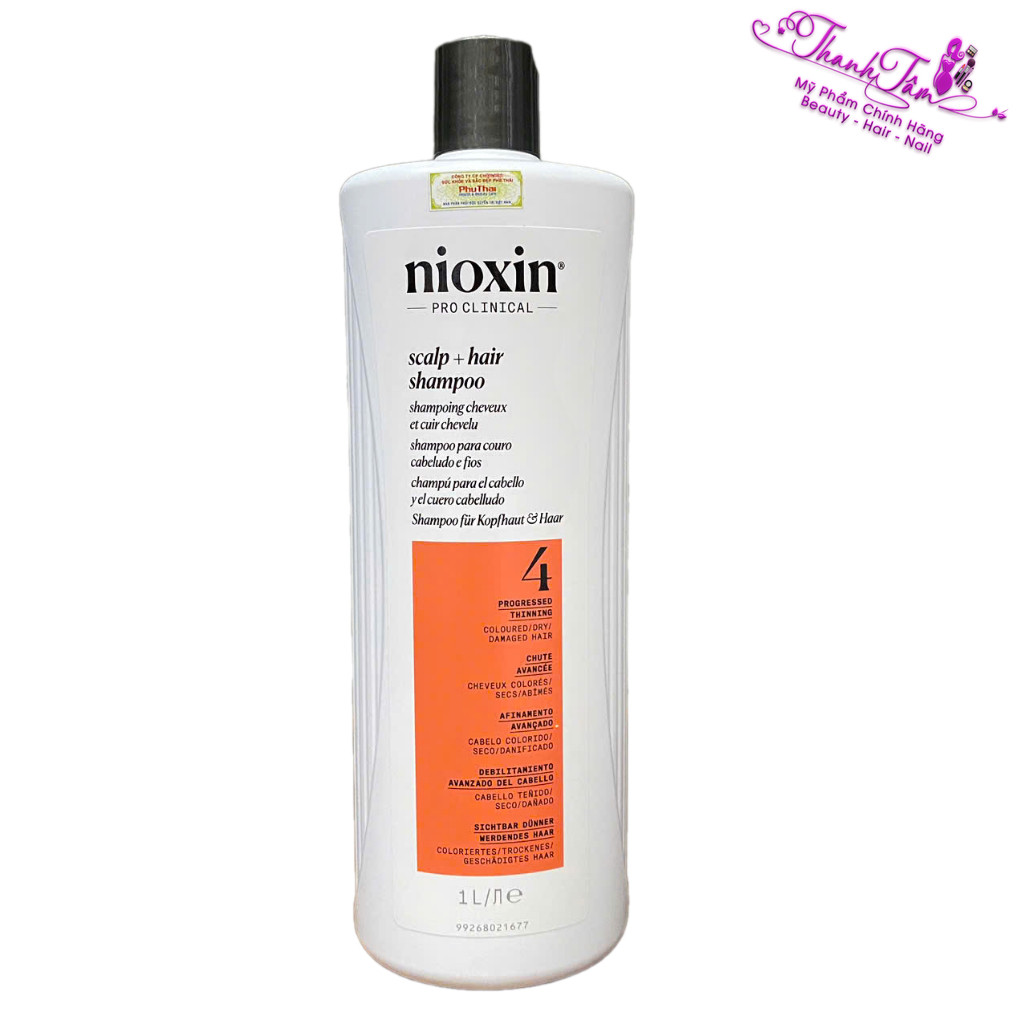 Dầu gội chống rụng tóc Nioxin System 4 Shampoo 1000ml ( New 2025 ) - NN