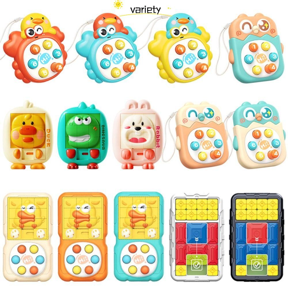 Phối hợp tay-a-Mole VARIETY Whack-a-Mole, Đồ chơi giáo dục tương tác Mini, 8 kiểu nhựa Màu sắc ngẫu 