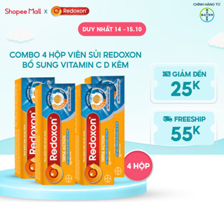 Bộ 4 Viên sủi bổ sung Vitamin C, D, và Kẽm Redoxon Triple Action 10 viên/hộp