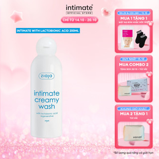Dung Dịch Vệ Sinh Phụ Nữ Intimate With Lactobionic Acid ZIAJA Giúp Khử Mùi, Tăng Đàn Hồi Cho Da 200ml