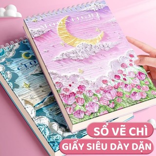  Sổ Tay Vẽ Phác Thảo Khổ Vẽ Màu Nước 160GSM 60tờ MUYUAN-Giấy siêu dày dặn 