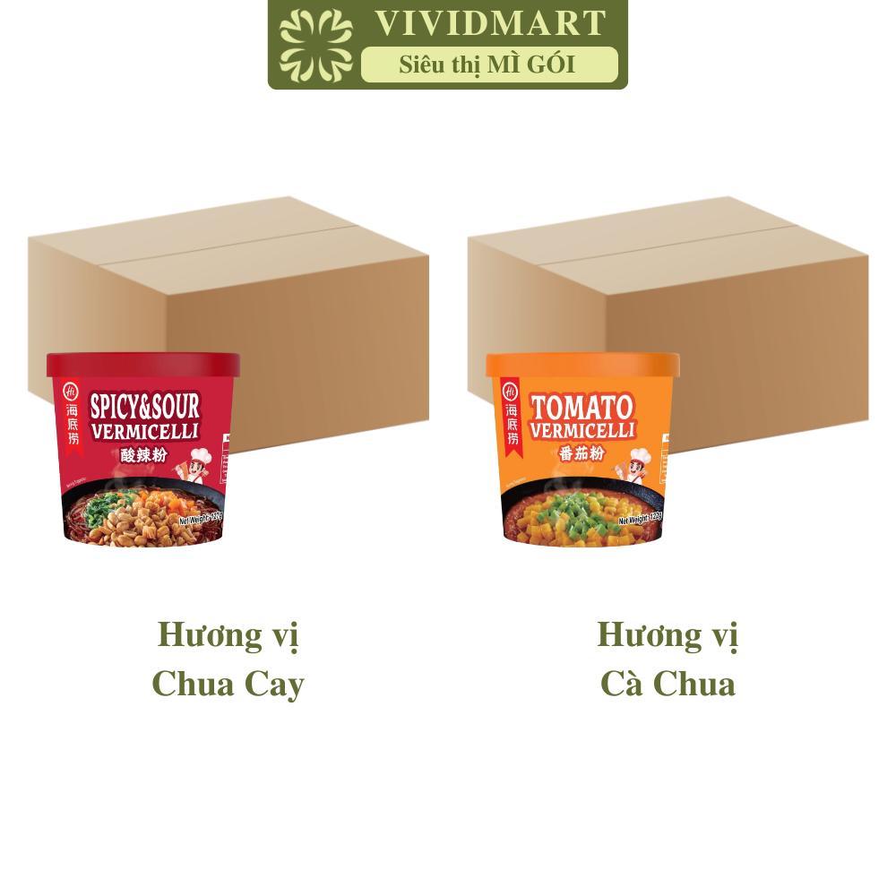 THÙNG 24 HỘP -YIHAI- Miến hộp Haidilao 2 vị: Cà chua, Chua cay, Miến Haidilao hộp, Miến ăn liền Haid
