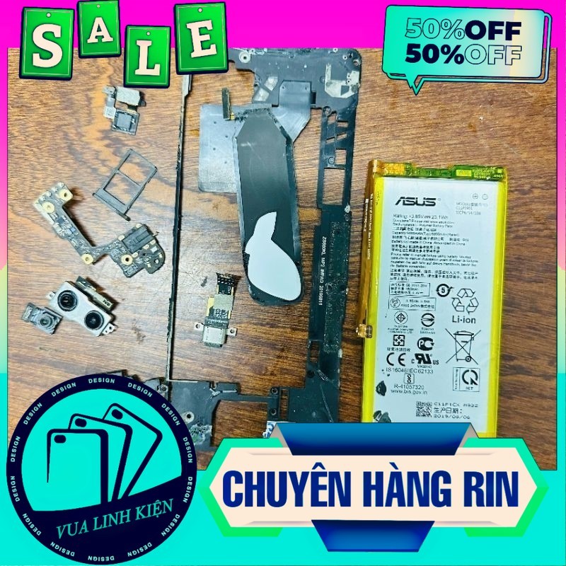 Asus ROG Phone 2 | Camera trước sau,cáp chân sạc,main phụ,loa ngoài,khay sim,vân tay,flash logo,nẹp 