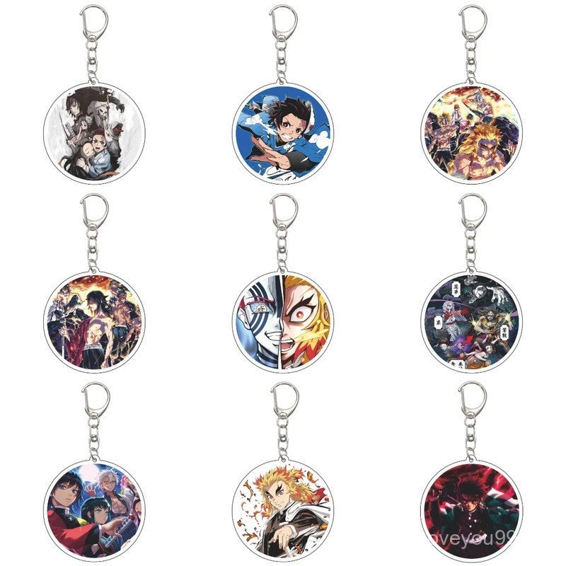 55MM Anime Kimetsu no Yaiba Móc Khóa Ubuyashiki Kagaya / Tomioka Giyuu / KochouShinobu Móc Chìa Khóa