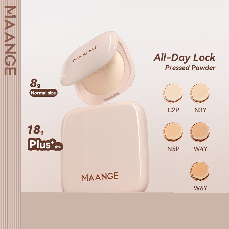 Phấn Phủ Dạng Nén MAANGE Kiềm Dầu Chống Nước Lì Mờ 18g