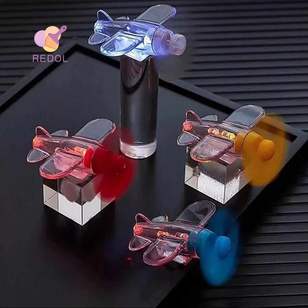 Máy bay phát điện gió REPKG, Đèn LED đỏ xanh vàng Đèn LED trong suốt Máy bay, Máy bay nhựa Trang trí