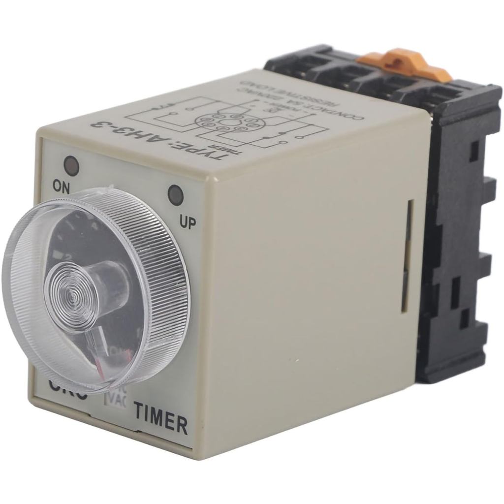 Rơle hẹn giờ, Trễ TRÊN Rơle thời gian, AH3-3 AC 110V 0-10 Giây Núm điều khiển Hẹn giờ Rơle trễ TRÊN 