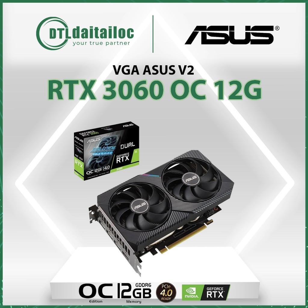 Card màn hình VGA RTX  ASUS 3060 OC 12GB | Chính Hãng | Bảo Hành 36 Tháng