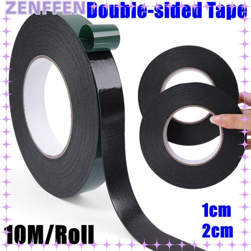ZENFFEN 10M / Cuộn Băng keo hai mặt, Dải xốp xanh Phim đen PE Foam Tape, Chiều rộng 10 / 20mm Đa chứ
