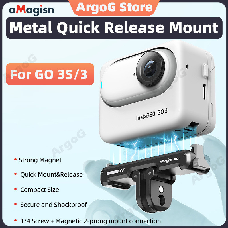aMagisn Giá Gắn Từ Tính Tháo Nhanh cho Insta360 GO 3S/GO 3 - Phụ Kiện Insta360 GO 3S