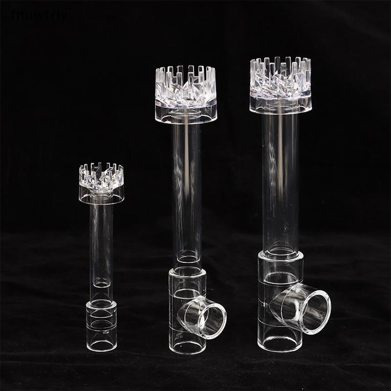 [fnuwtriy] 1 Bộ DIY Clear Aquarium Skimmer Acrylic Lily Spin Inflow Outflow Water Plant Tank Filter 
