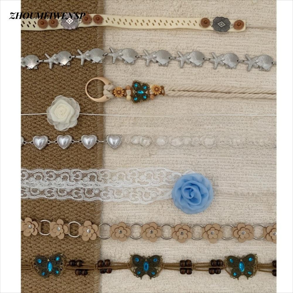 ZHUMEIWENSP Thắt lưng Bohemian, Dây thắt lưng hợp thời trang Y2K, Váy cổ điển Bohemian Trang trí váy