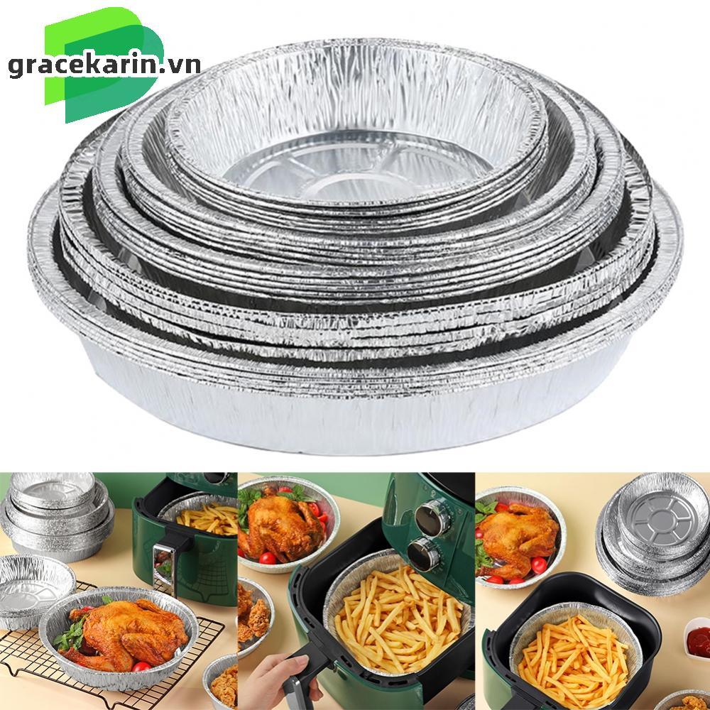 Effortless Cleanup Pack of 30 Aluminum Foil Cooking Trays For Air Friers