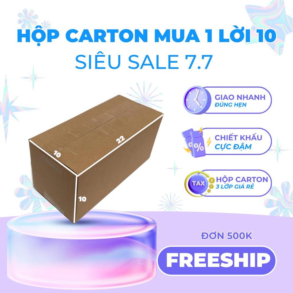 hộp carton 22x10x10 bộ 50 trơn cứng cáp