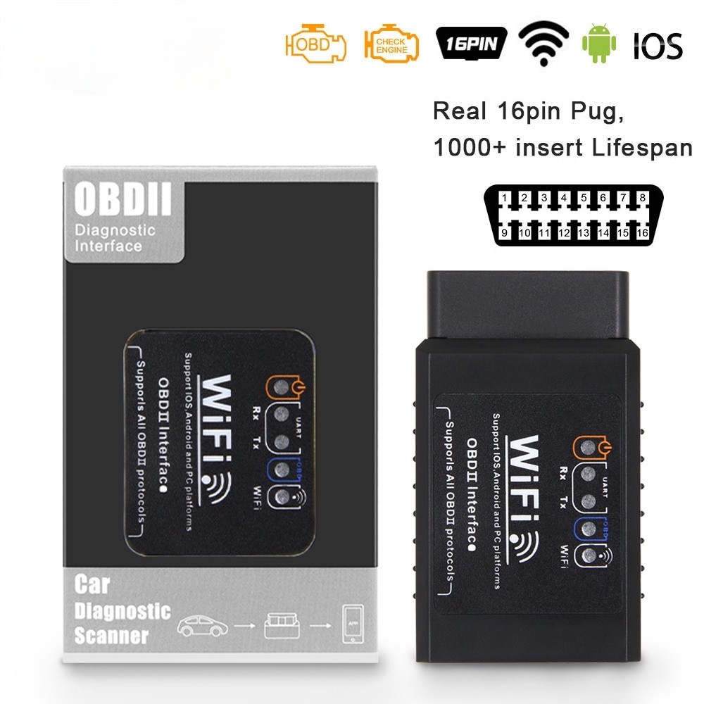 OT02 Dành Cho Android / IOS ELM327 V1.5 wifi OBD2 Máy Quét ELM 327 V 1 5 OBD 2 OBD2 Xe Ô Tô Tự Động 