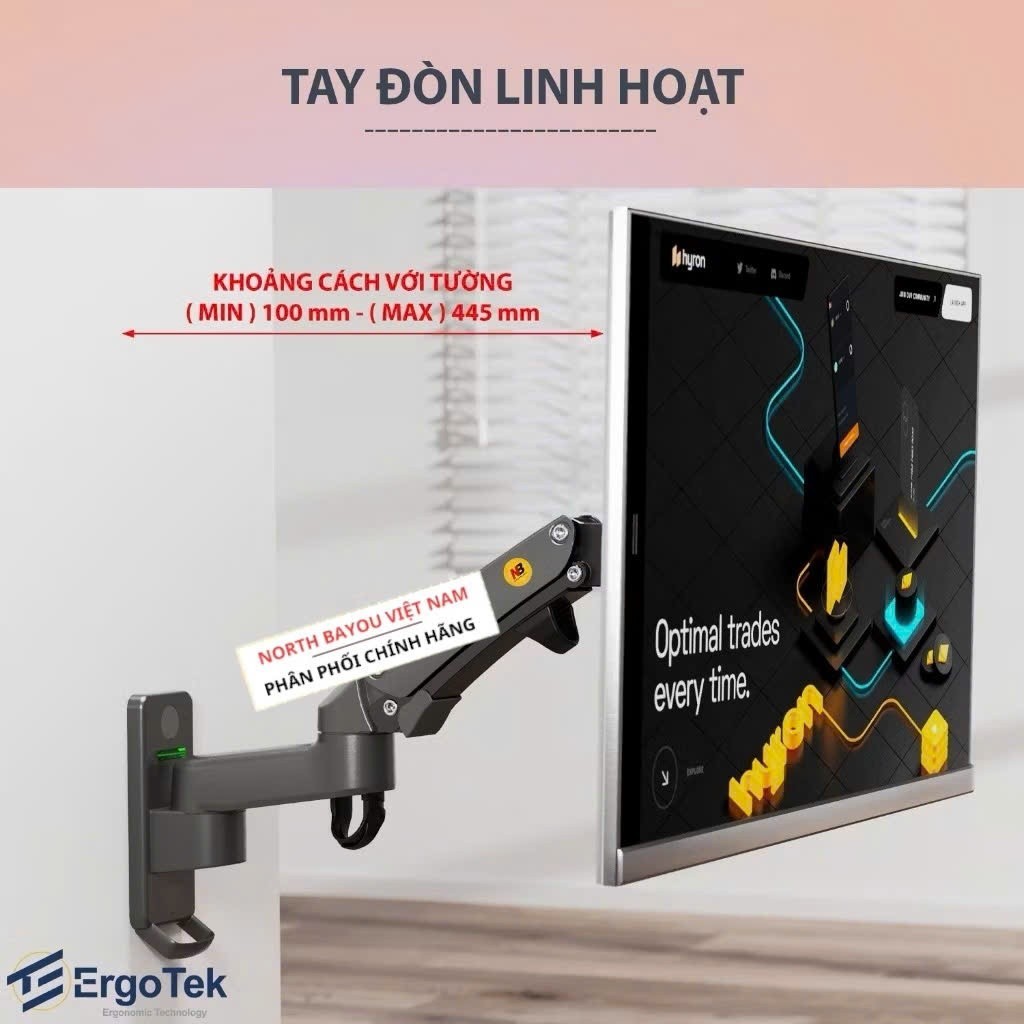Arm / Giá Treo Màn Hình Máy Tính NB M3/F150 17 - 35 Inch - Giá Treo Màn Hình Dạng Gắn Tường Nhập Khẩ