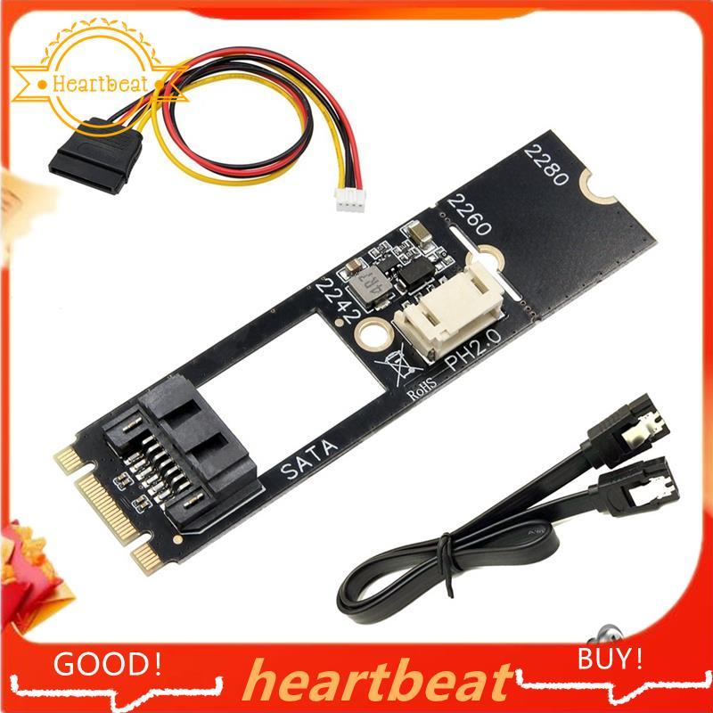 M.2 SATA Adapter M.2 NGFF Sang SATA3.0 7 Pin Adapter M2 Key-B Sang SATA3.0 Adapter Card Cho 2242 226