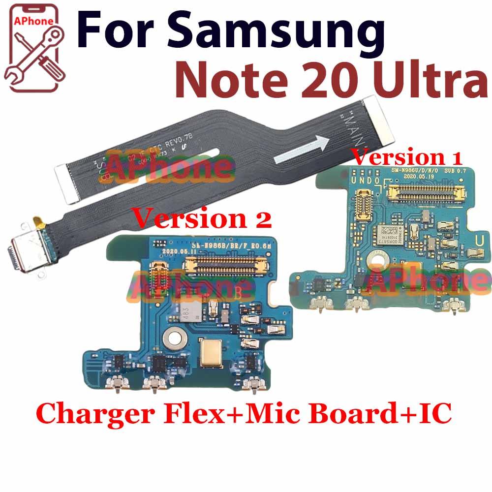 Dành Cho Samsung Galaxy Note 20 Ultra N986B N986U Bảng Sạc USB Mainboard Cáp Mềm