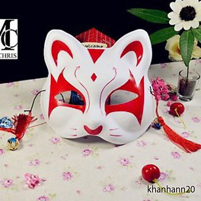 Mặt Nạ hóa trang Cáo Nhật Bản| Mặt Nạ Kitsune Nhật|Mặt Nạ Kitsune