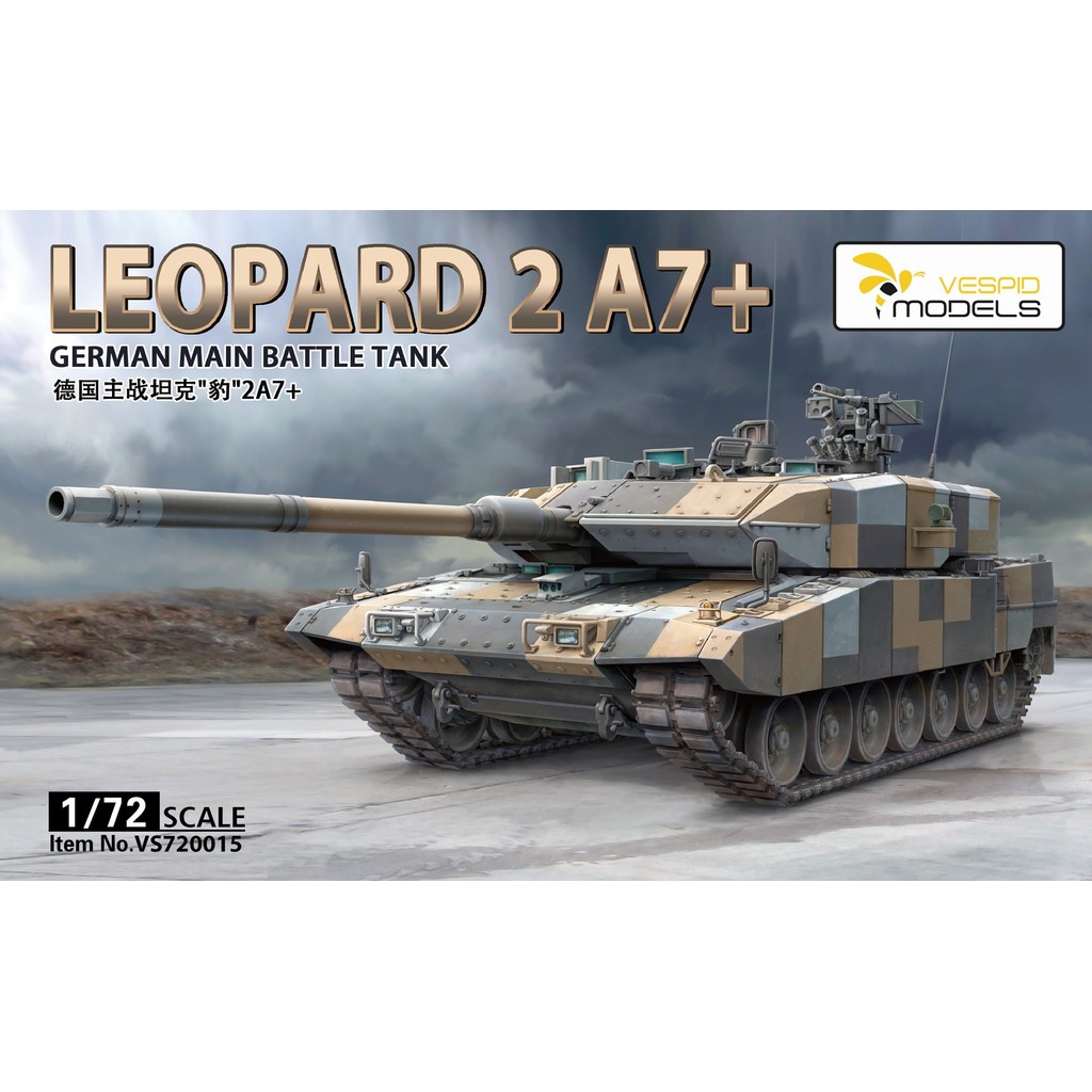 VESPID VS720015 Bộ mô hình xe tăng chiến đấu chính Leopard 2A7 + tỷ lệ 1 / 72 của Đức