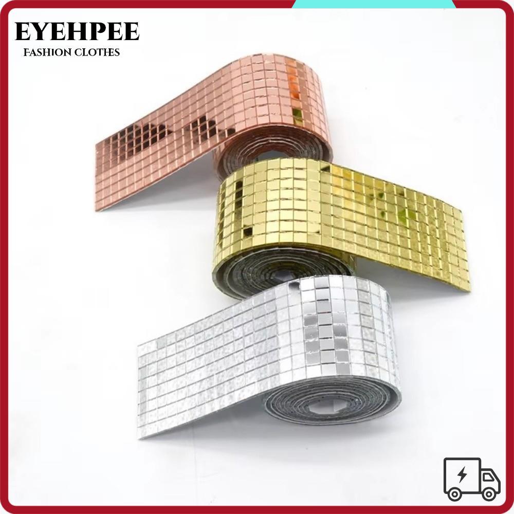 Nhãn dán gương bóng vũ trường EYEHPEE, Gương gạch khảm thủ công vuông, Gương tường nền tự dính bằng 