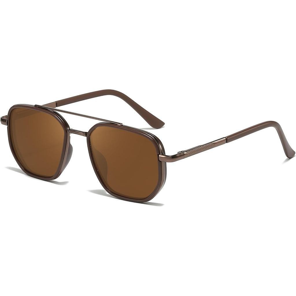 SODQWT Tangle-Free Women's Aviator Sunglasses，Polarized square frame glasses，with UV400Protection，Su